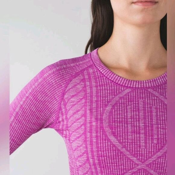 Lululemon Rest Less Long Sleeve Pullover Heathered Ultra Violet Shirt Size Med - Picture 6 of 6